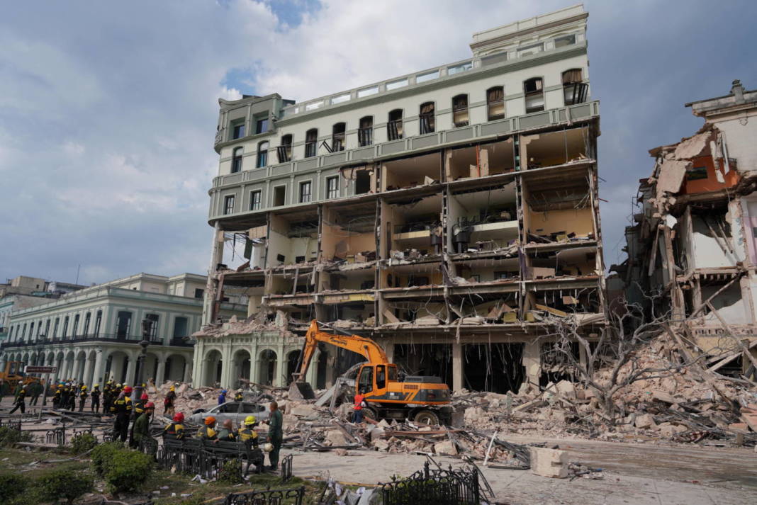 Aftermath Of Explosion At Hotel Saratoga, In Havana