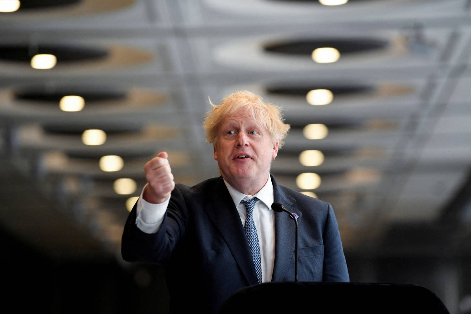 File Photo: British Prime Minister Boris Johnson Gives A Speech