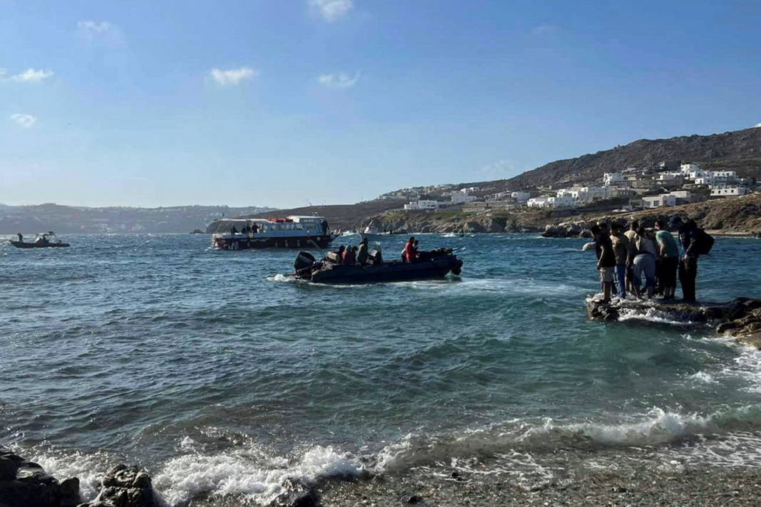 Migrants Are Transferred On The Shores Of The Island Of Mykonos