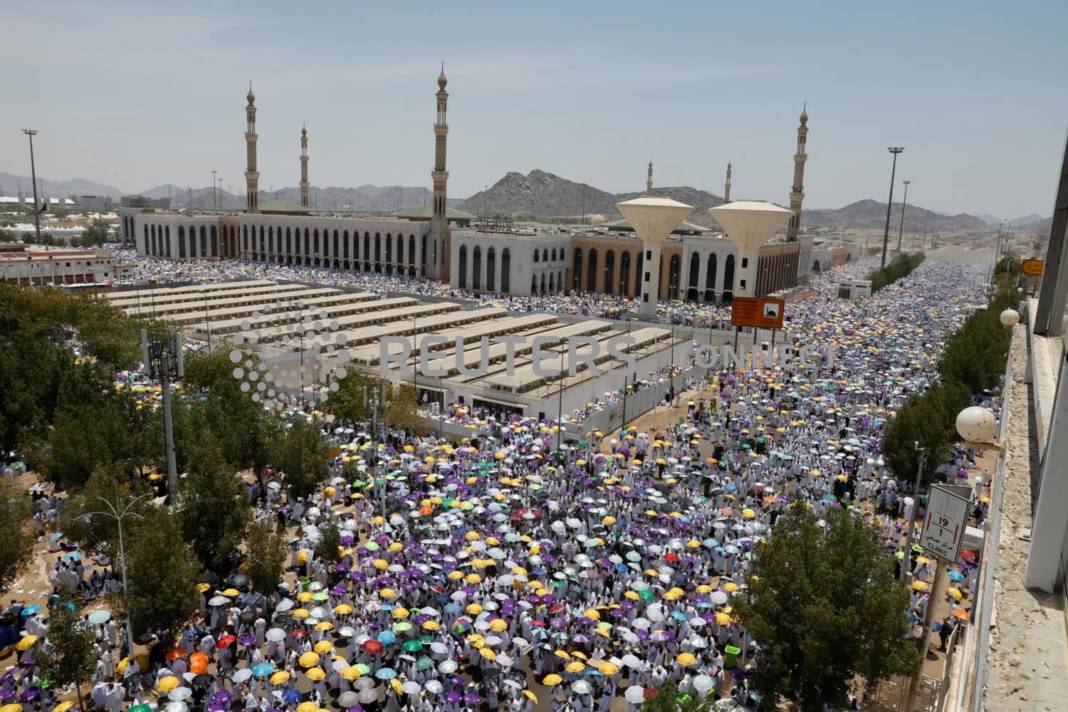 Muslim Pilgrims Arrive At The Plain Of Arafat During The Annual Haj Pilgrimage