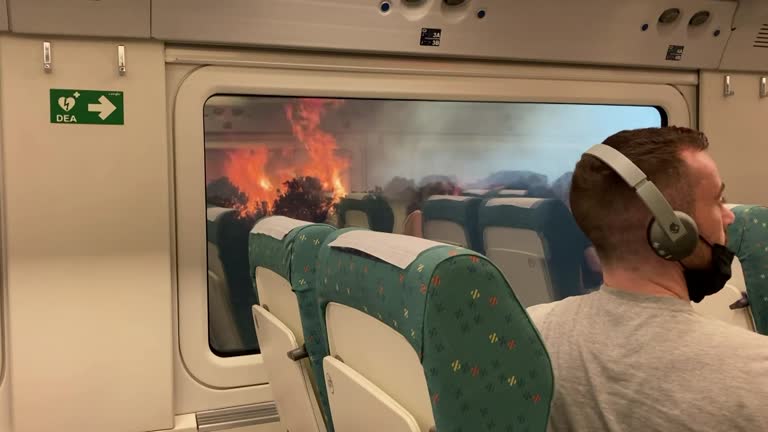 Passengers Stuck On Train As Wildfire Rages Near Tracks