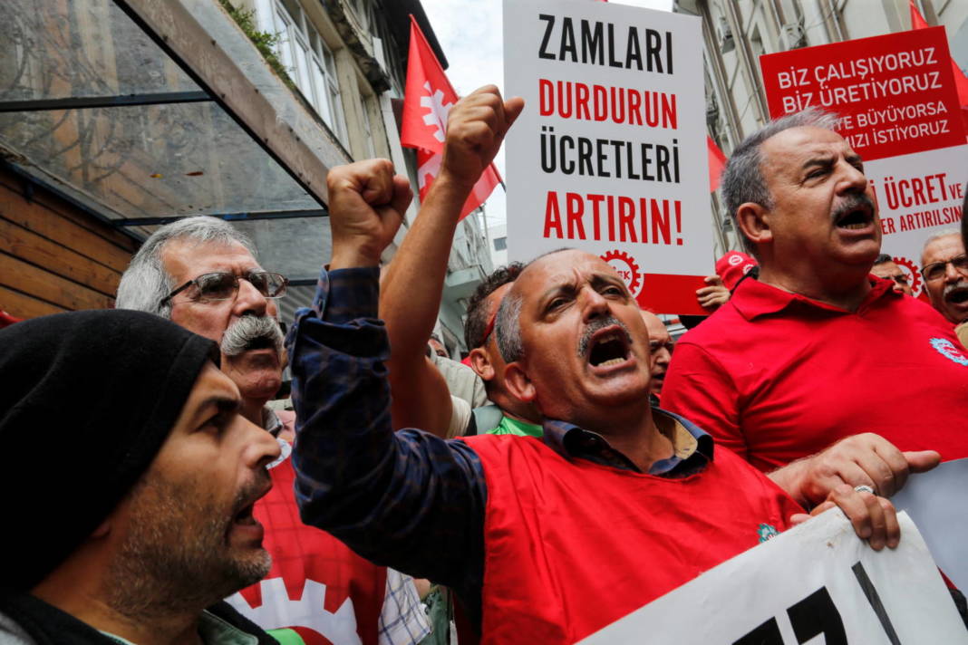 Members Of Trade Unions Protest Against Low Wages, In Istanbul