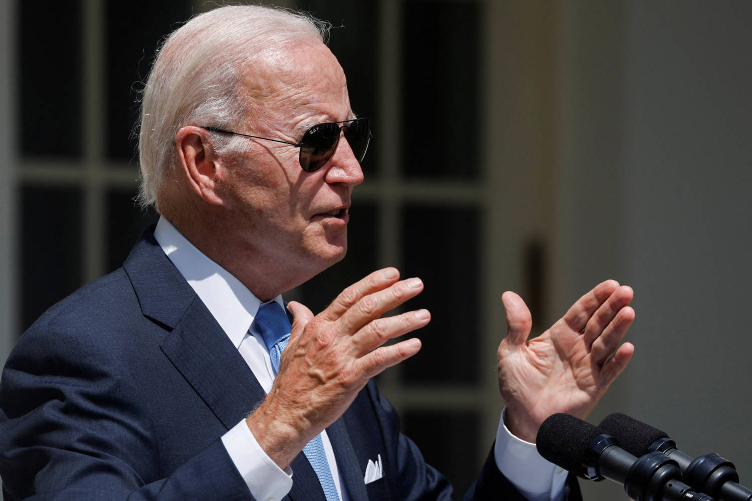 U.s. President Joe Biden Delivers Remarks In The Rose Garden At The White House