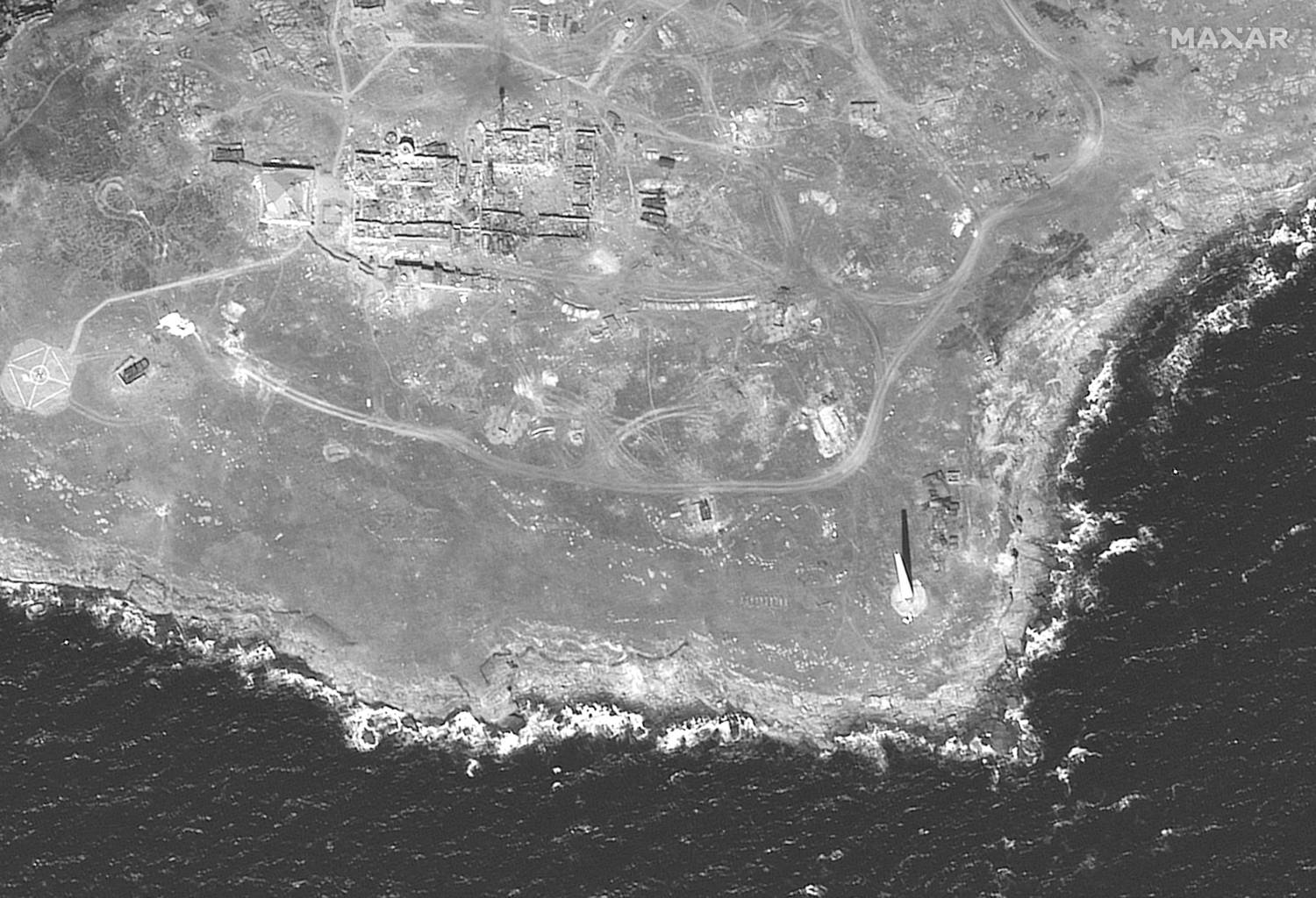 A Satellite Image Shows Southern End Of Snake Island