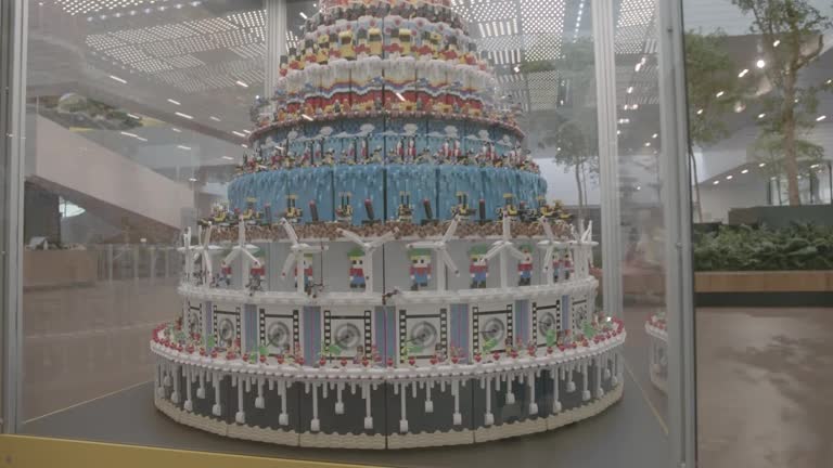 Lego Celebrates 90th Birthday With Spinning Lego Cake