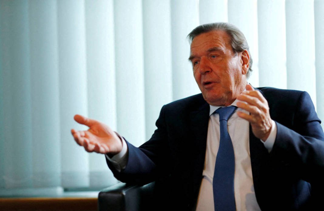 File Photo: Former German Chancellor Gerhard Schroeder Is Pictured During An Interview With Reuters In His Office In Berlin