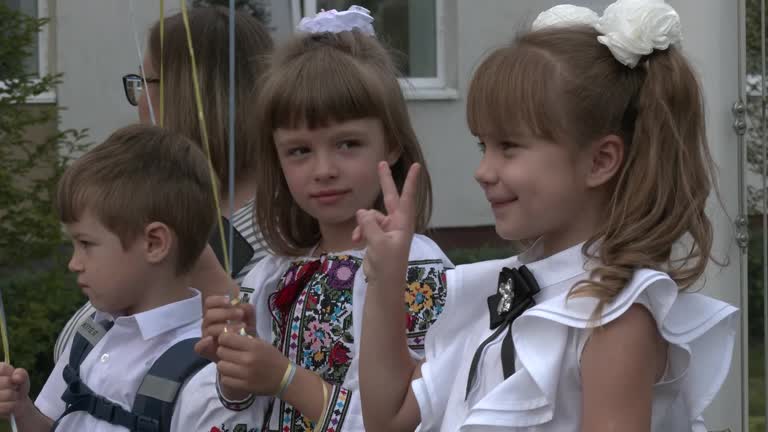 Children Return To School Desks In Kyiv Region Despite War