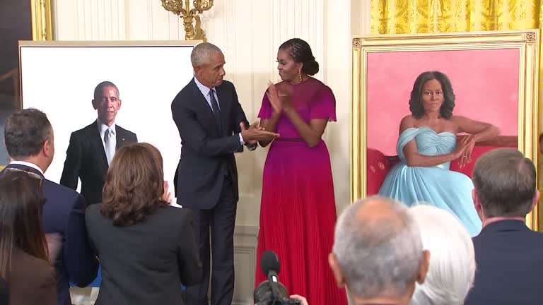 Barack And Michelle Obama Unveil Presidential Portraits At White House