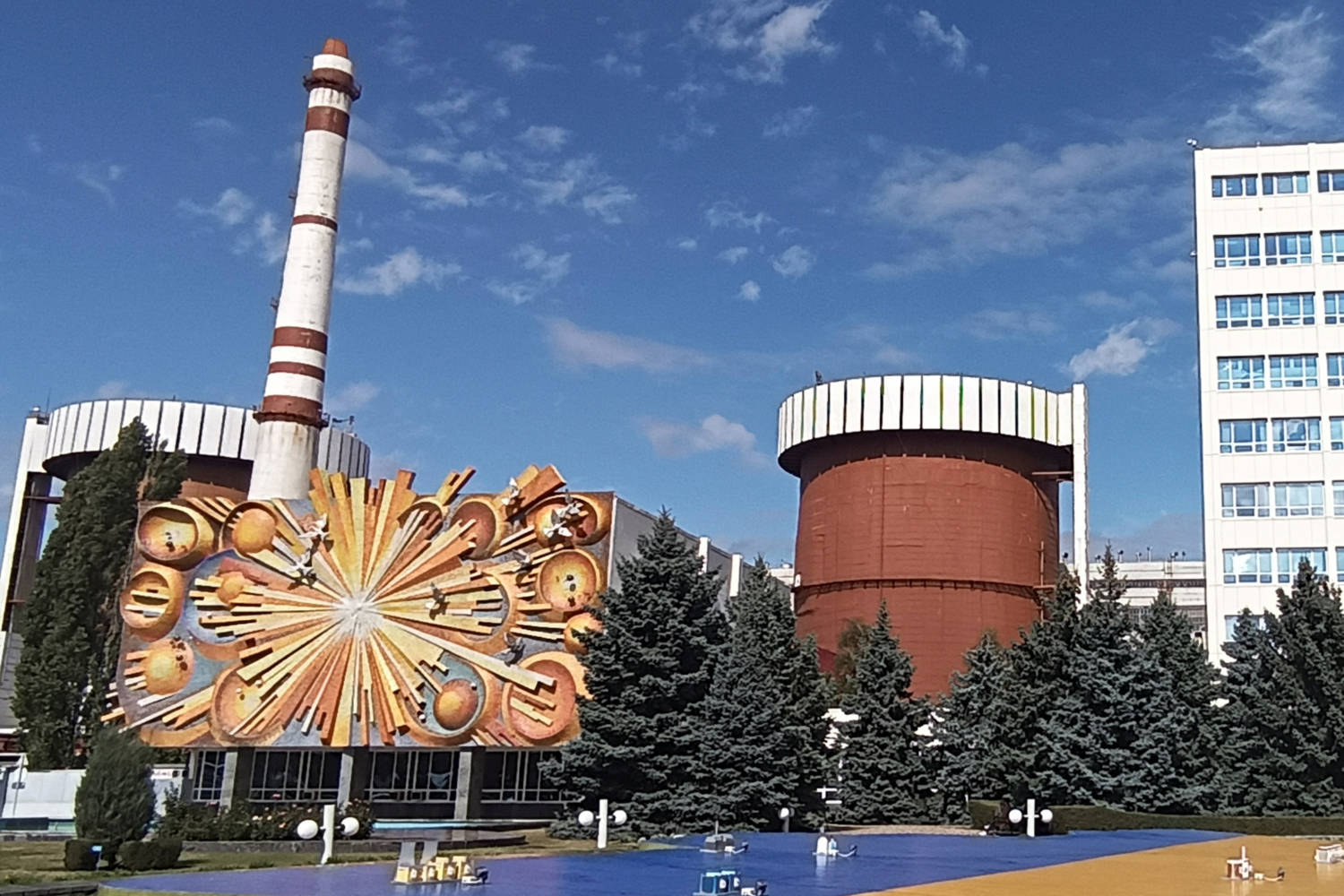 General View Shows The Pivdennoukrainsk Nuclear Power Plant In Yuzhnoukrainsk