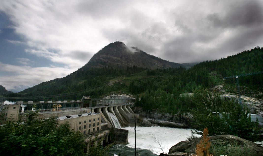 File Photo: Water Flows Through One Of The Chutes Of The Brilliant Hydro Electric Dam Just Outside Of The Castlegar, British Columbia