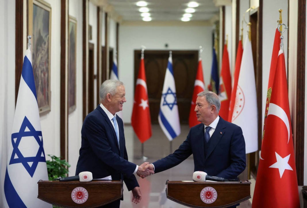 Israeli Defence Minister Benny Gantz Meets With Turkish Defence Minister Hulusi Akar In Ankara
