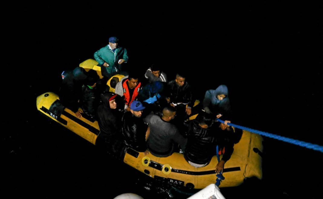 File Photo: A Group Of Tunisian Migrants Arrive On A Rubber Boat After Being Rescued By The Tunisian Coast Guard Off The Coast Of Bizerte