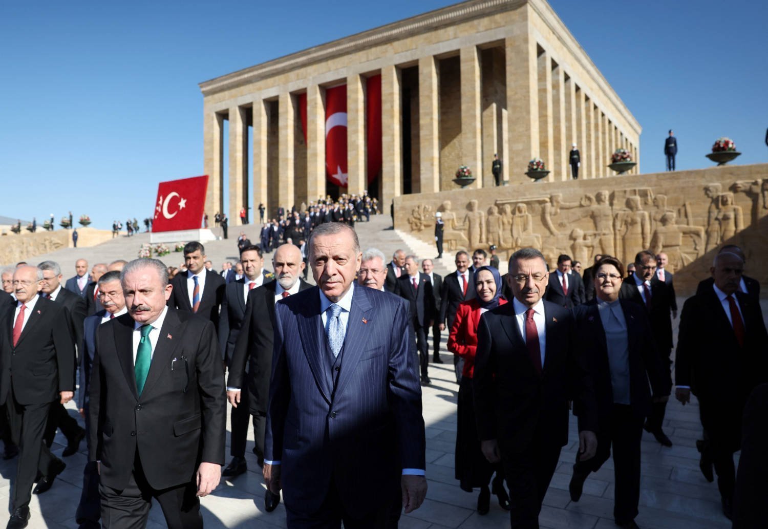Turkish President Tayyip Erdogan Attends A Republic Day Ceremony At Anitkabir In Ankara