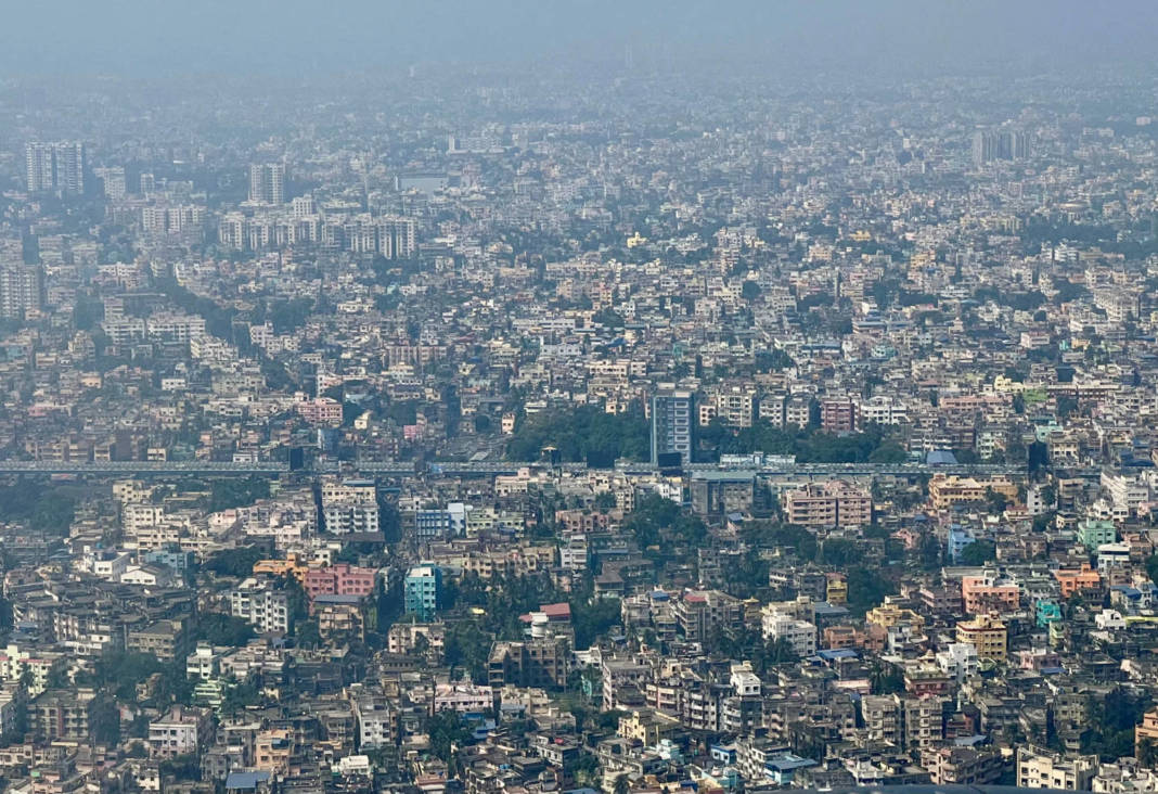 An Aerial View Shows Residential And Commercial Building In Kolkata