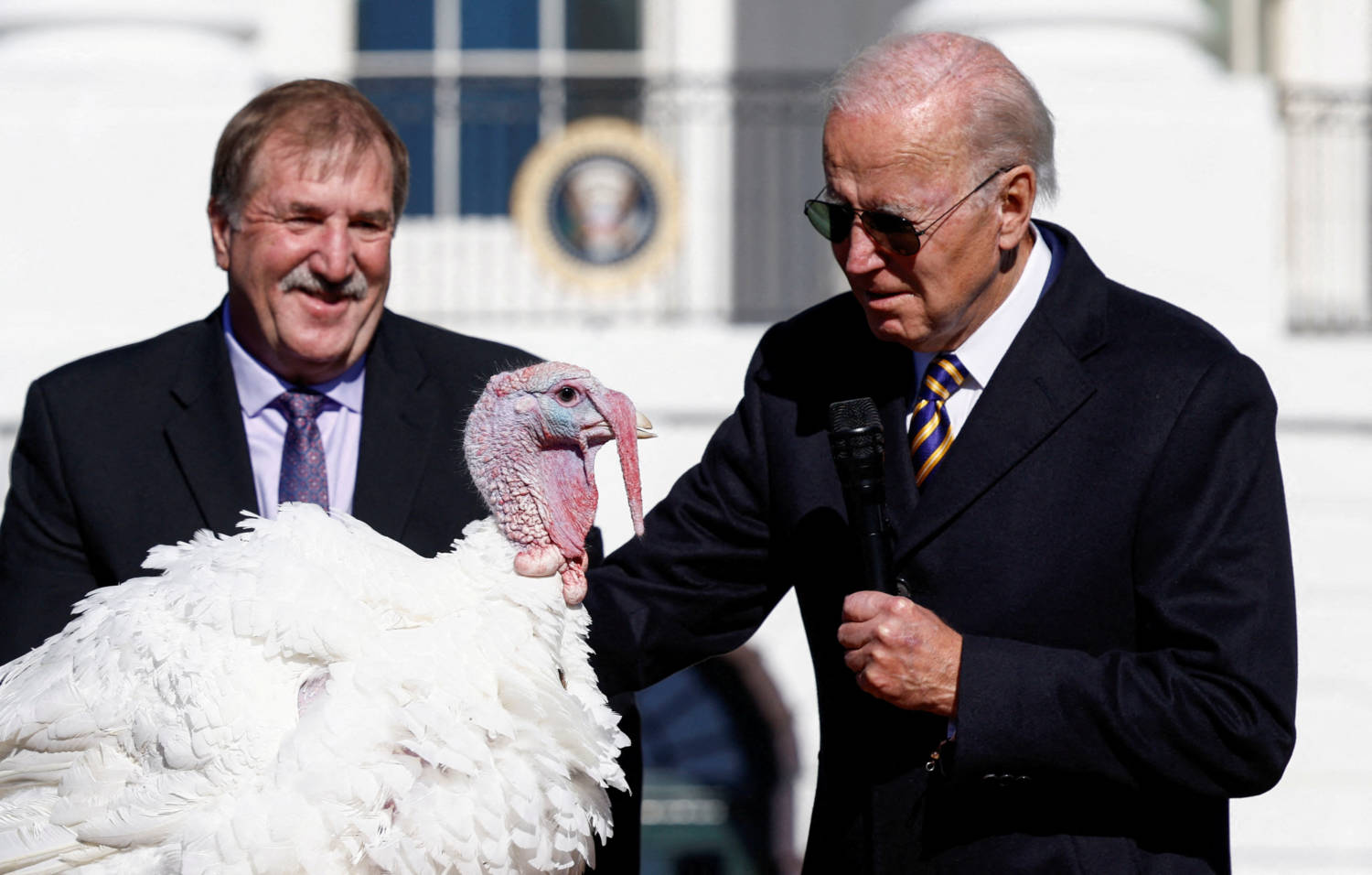 U.s. President Biden Pardons The National Thanksgiving Turkeys In The Annual Ceremony At The White House