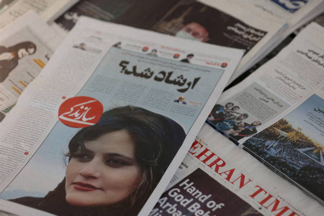 File Photo: A Newspaper With A Cover Picture Of Mahsa Amini, A Woman Who Died After Being Arrested By Iranian Morality Police, Is Seen In Tehran