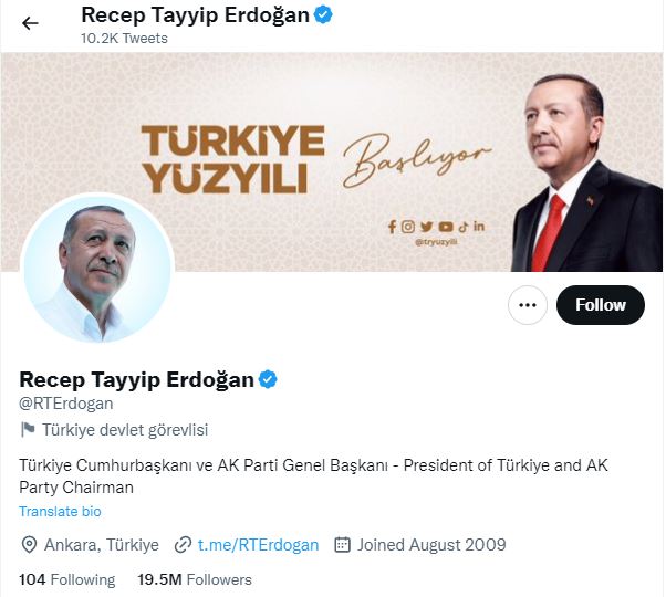 Erdogan Twitter