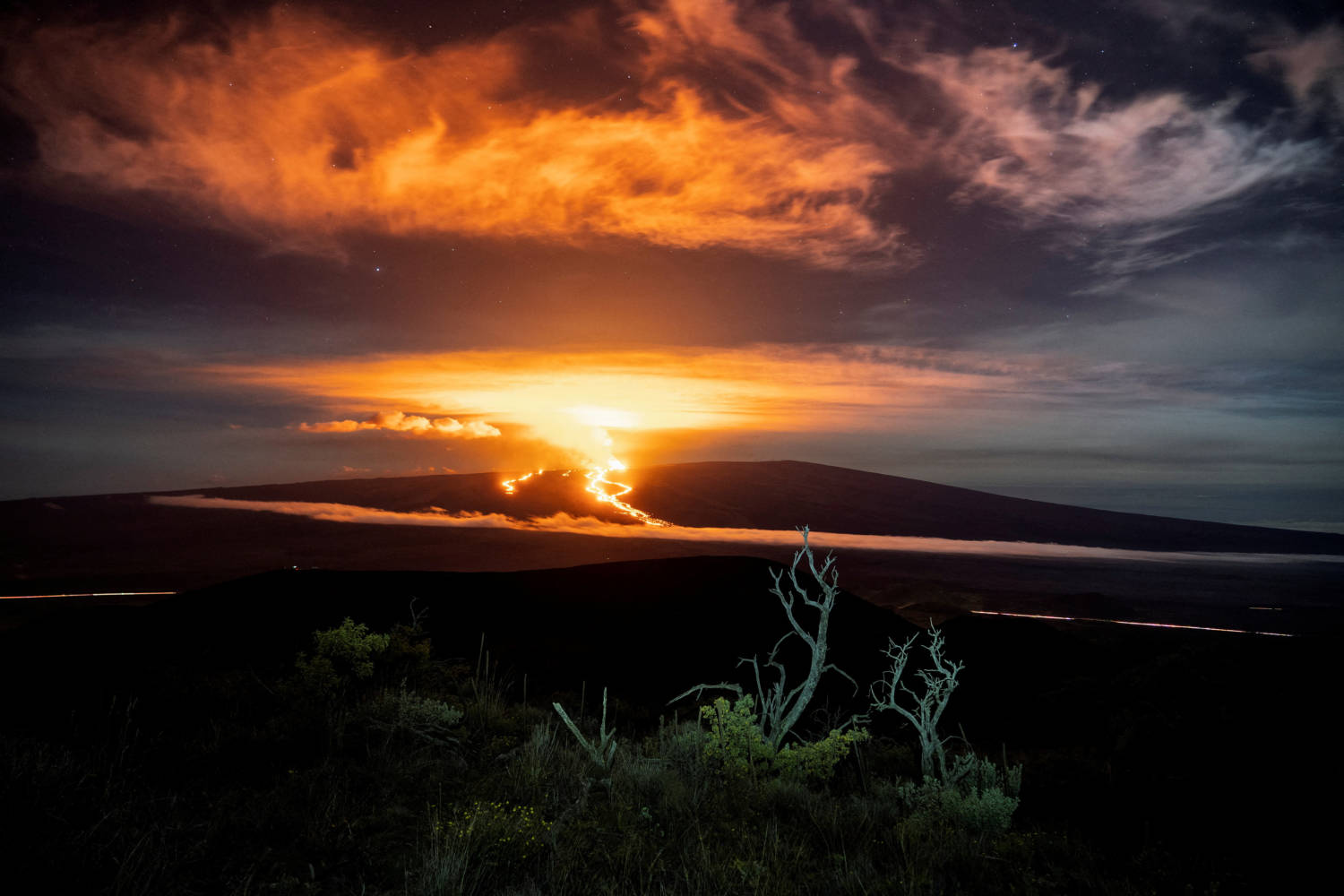 Mauna Loa Volcano Eruption In Hawaii