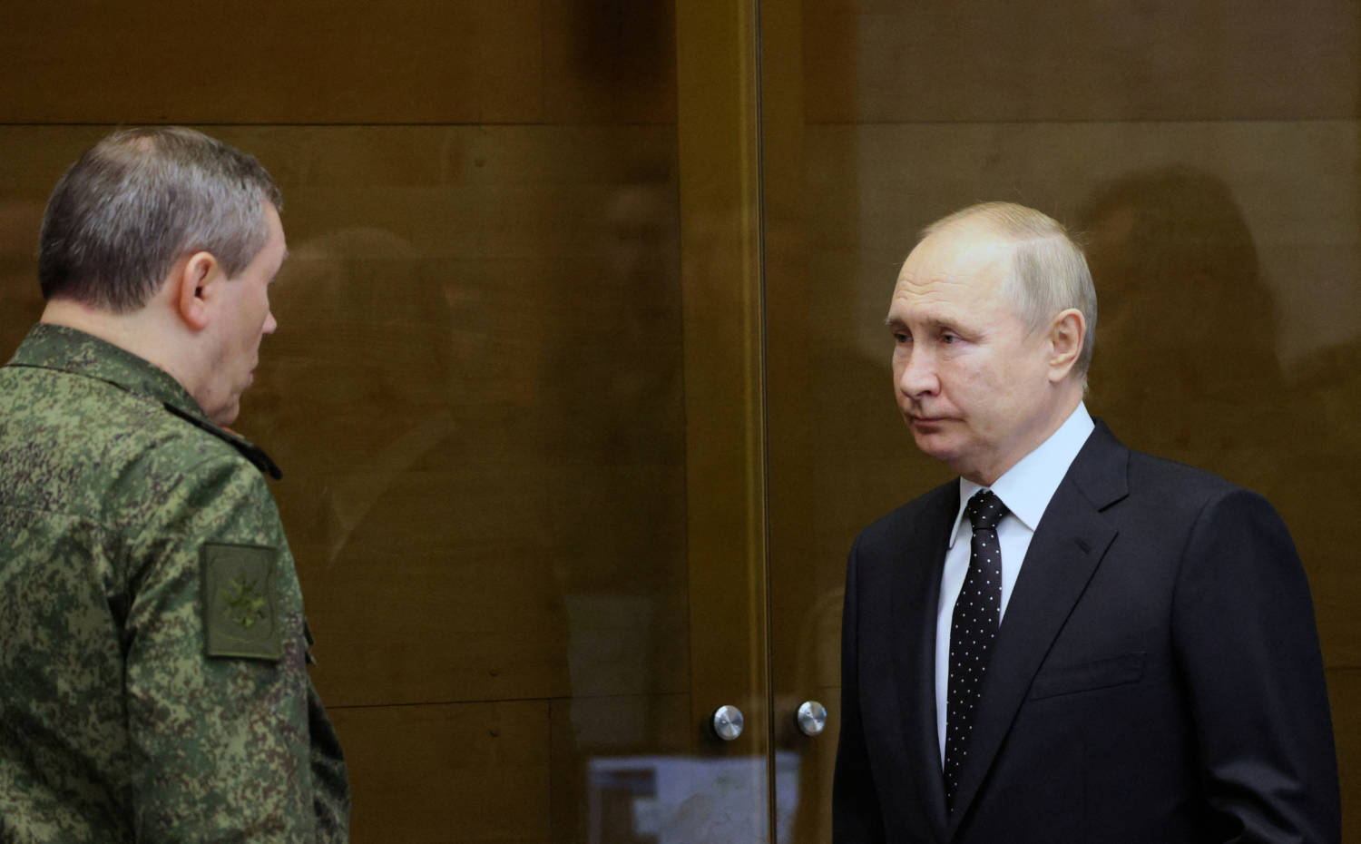 Russian President Vladimir Putin Visits The Joint Headquarters Of The Russian Armed Forces, In An Unknown Location