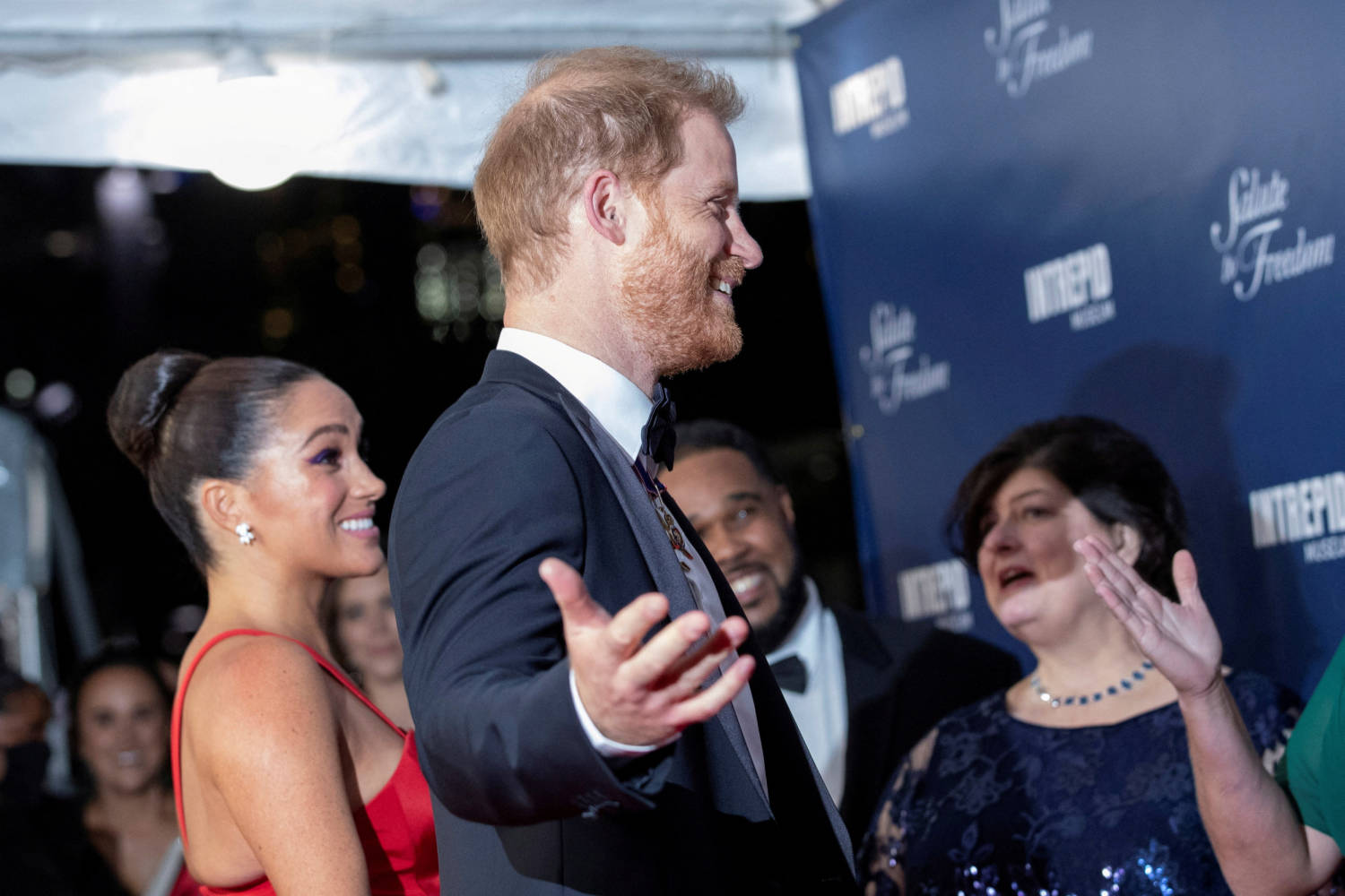 File Photo: Britain's Prince Harry And Meghan Markle, Duke And Duchess Of Sussex, At A Gala At The Intrepid Sea, Air & Space Museum In New York City, U.s.