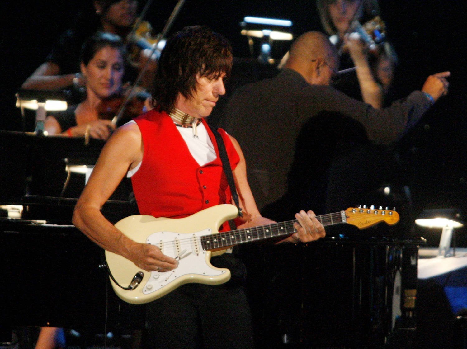 File Photo: Rock Guitarist Jeff Beck Performs At The Grammy Foundation's Starry Night Gala Honoring Sir George Martin In Los Angeles