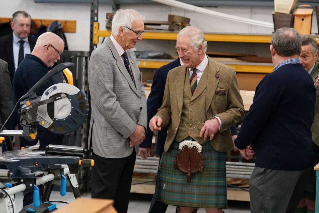Britain's King Charles Visits Aboyne And Mid Deeside Community Shed, In Aboyne
