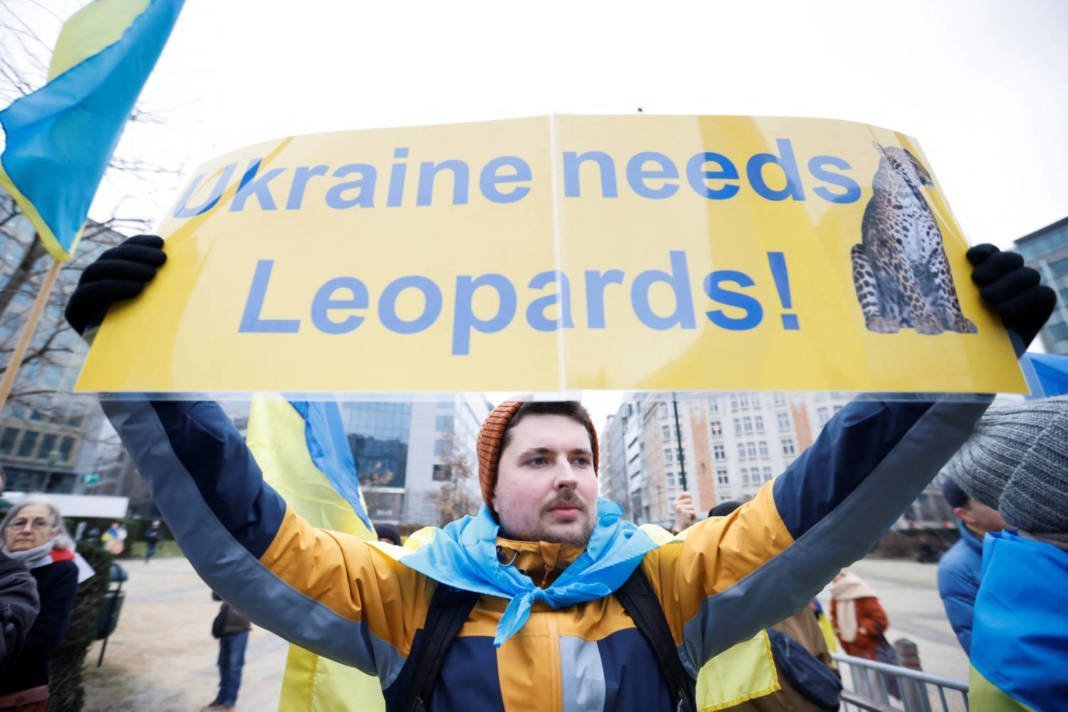 Ukraine Supporters Protest During Meeting Of Eu Foreign Ministers In Brussels