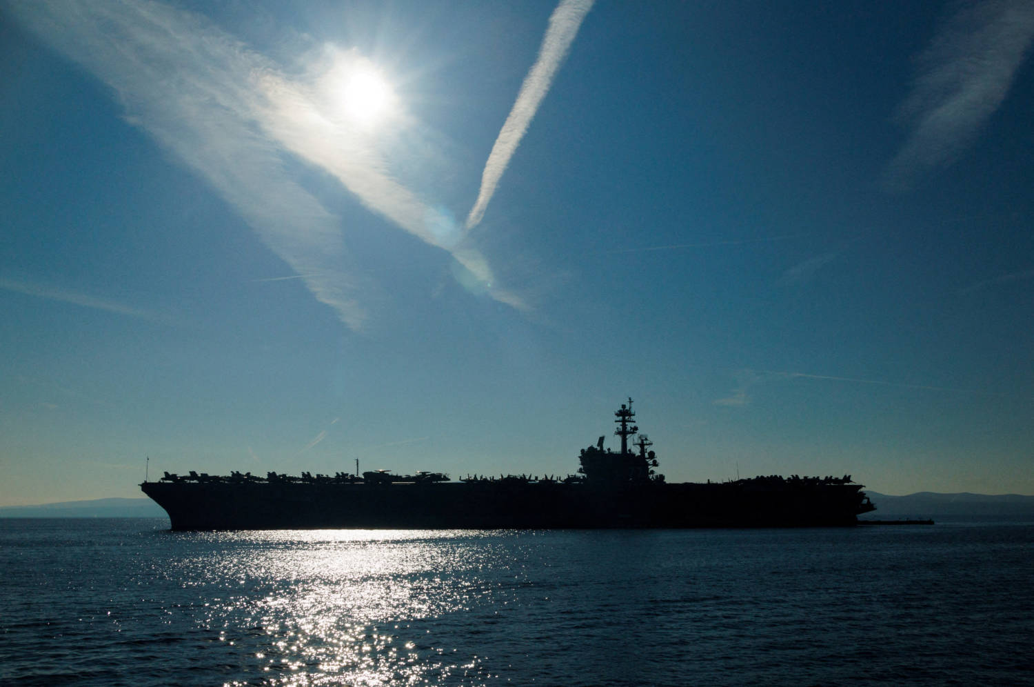 File Photo: A View Of Aircraft Carrier Uss George H.w. Bush (cvn 77) In Front Of Port Of Split