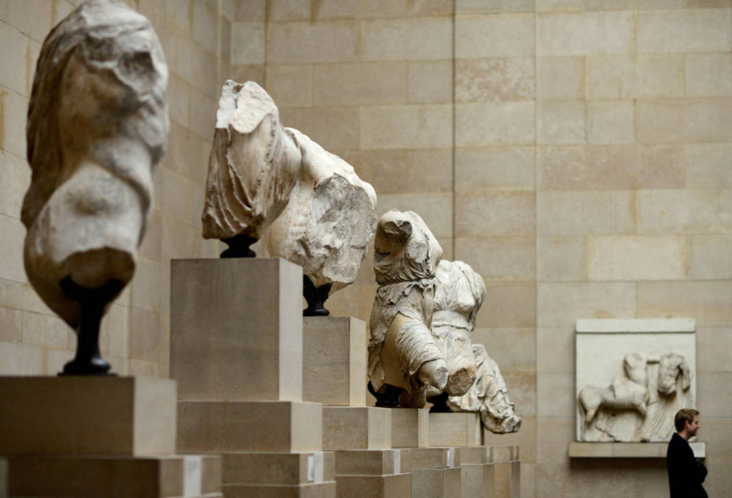 File Photo: A Man Looks At The Parthenon Marbles On Show At The British Museum In London
