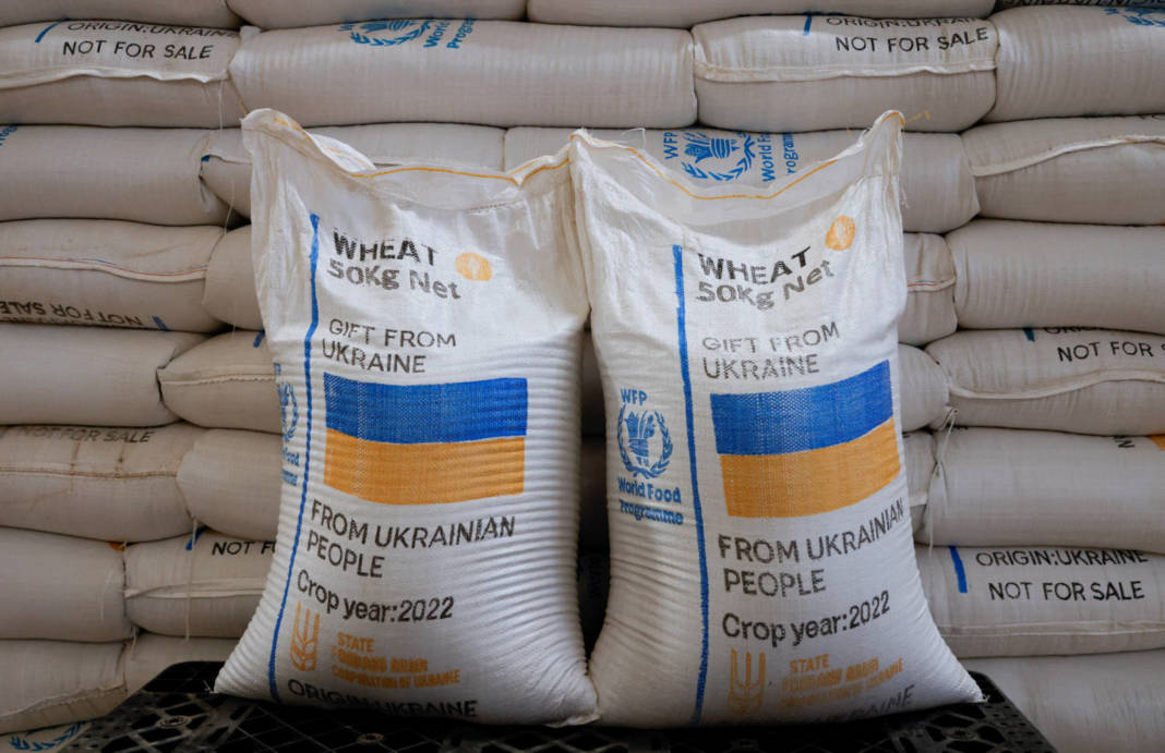 Bags Of Wheat Are Arranged During A Visit By Germany Foreign Minister Annalena Baerbock And Her France Counterpart Catherine Colonna To The World Food Programme (wfp) Warehouse In Adama