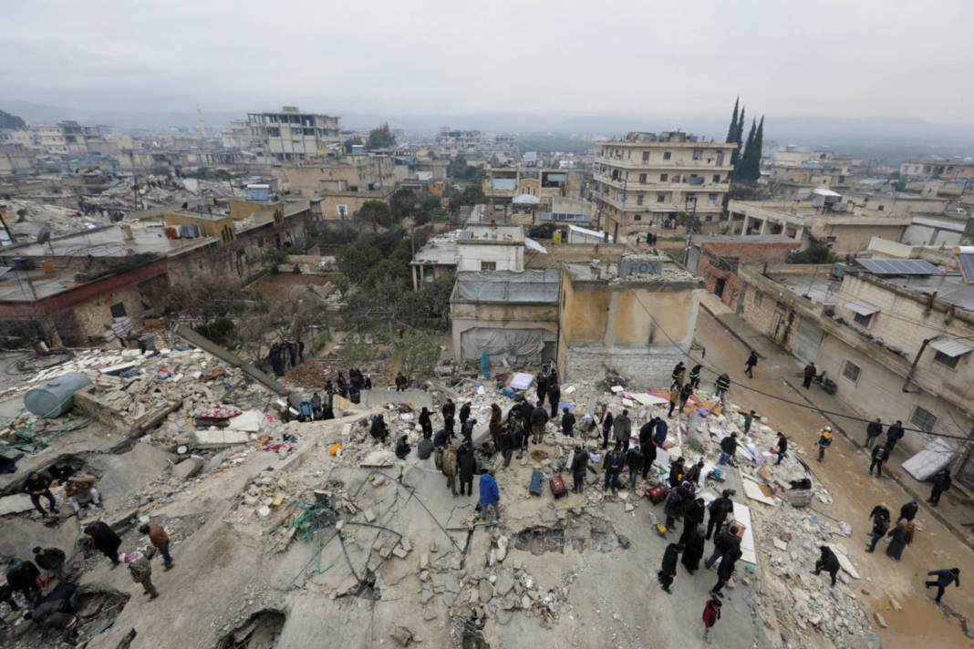 Aftermath Of An Earthquake, In Rebel Held Town Of Jandaris