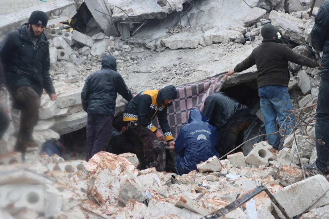 Aftermath Of An Earthquake In Al Atarib, Syria