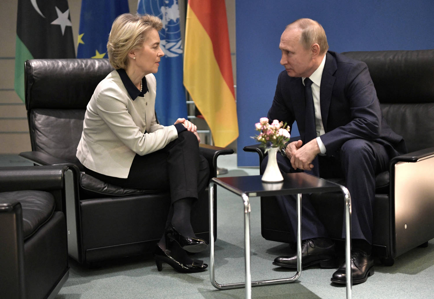 File Photo: Russia's President Vladimir Putin And European Commission President Ursula Von Der Leyen Meet On Sideline Of The Libya Summit In Berlin