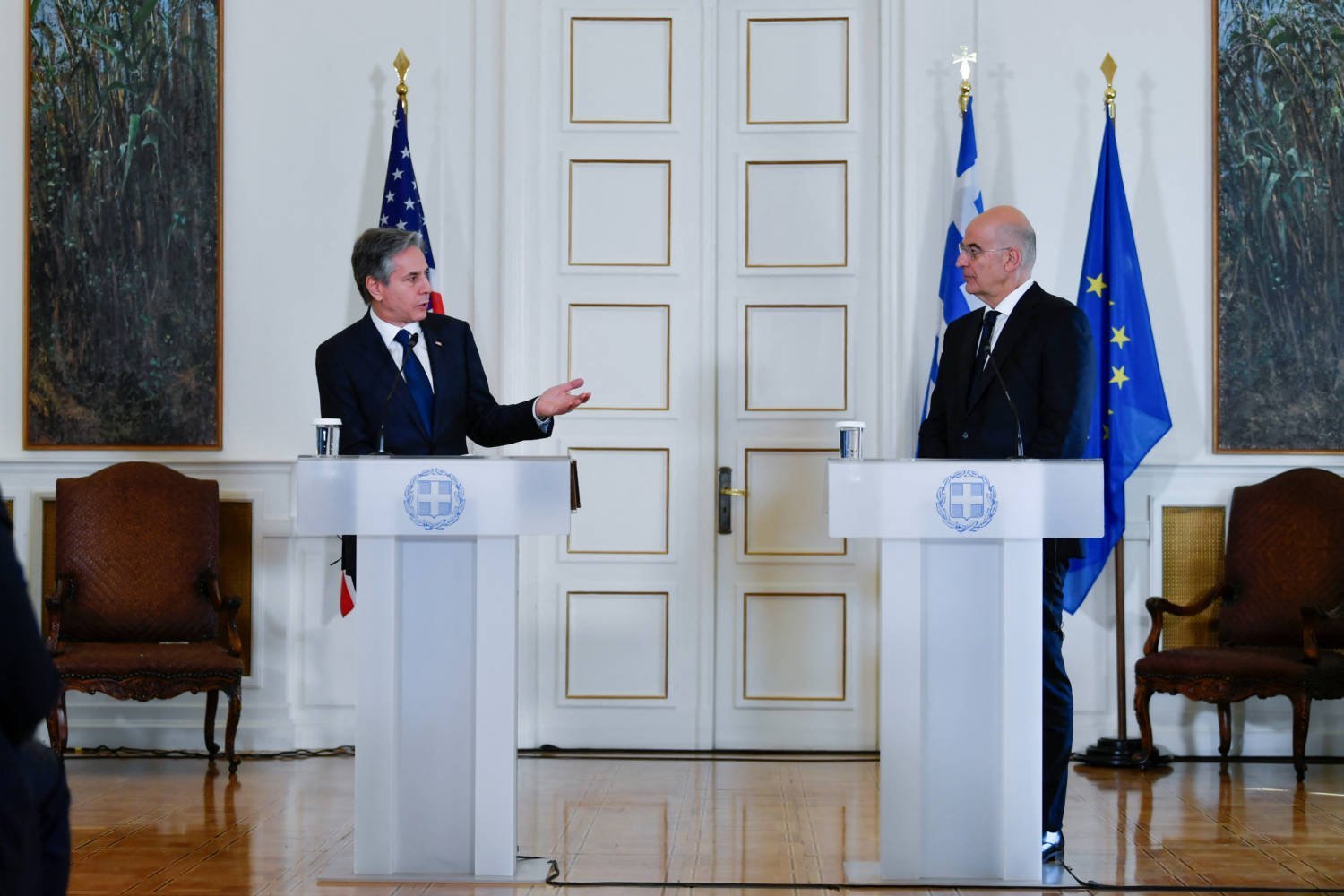 U.s. Secretary Of State Antony Blinken Visits Greece