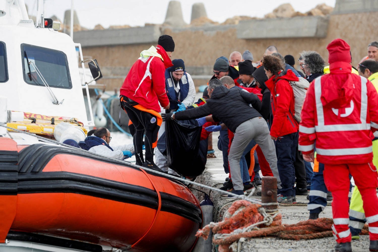 Aftermath Of Deadly Migrant Shipwreck Near Southern Italian Coast