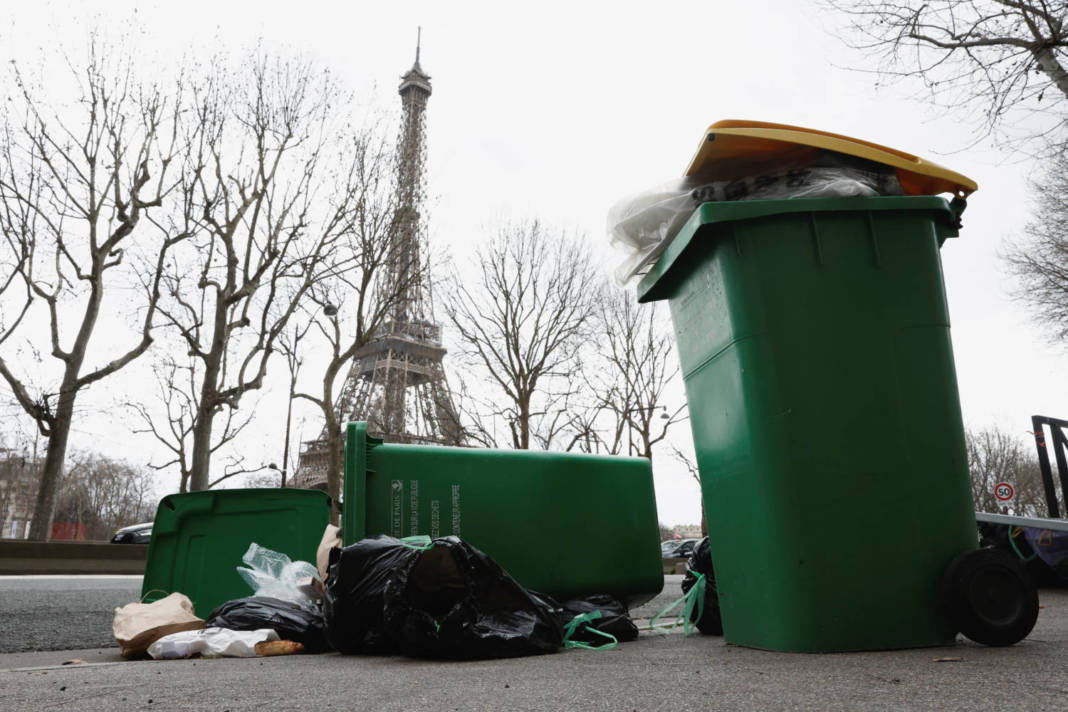 Garbage Piles Up In Paris As Strikes Continue Over Pension Reform