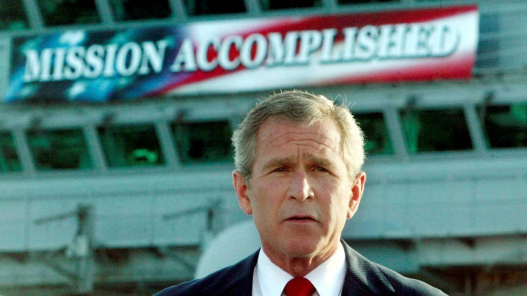 File Photo: File Photo Of Us President Bush Delivers Speech Aboard The Aircraftcarrier Abraham Lincoln.
