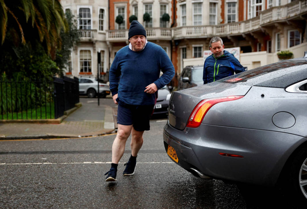 File Photo: Former British Pm Johnson Walks Home After His Morning Run, In London
