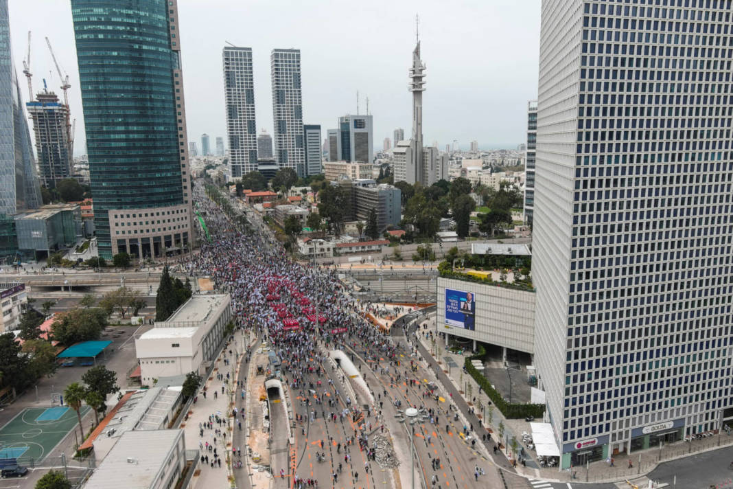 An Aerial View Shows Demonstrators As They Launch 