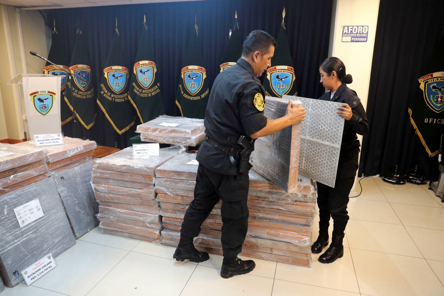Drugs Seized In An Operation Carried Out By The National Police Of Peru In The Callao Port Terminal