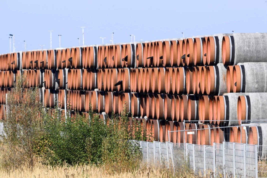 File Photo: Pipes For The Nord Stream 2 Gas Pipeline In The Baltic Sea, Which Are Not Used, Are Seen In The Harbour Of Mukran