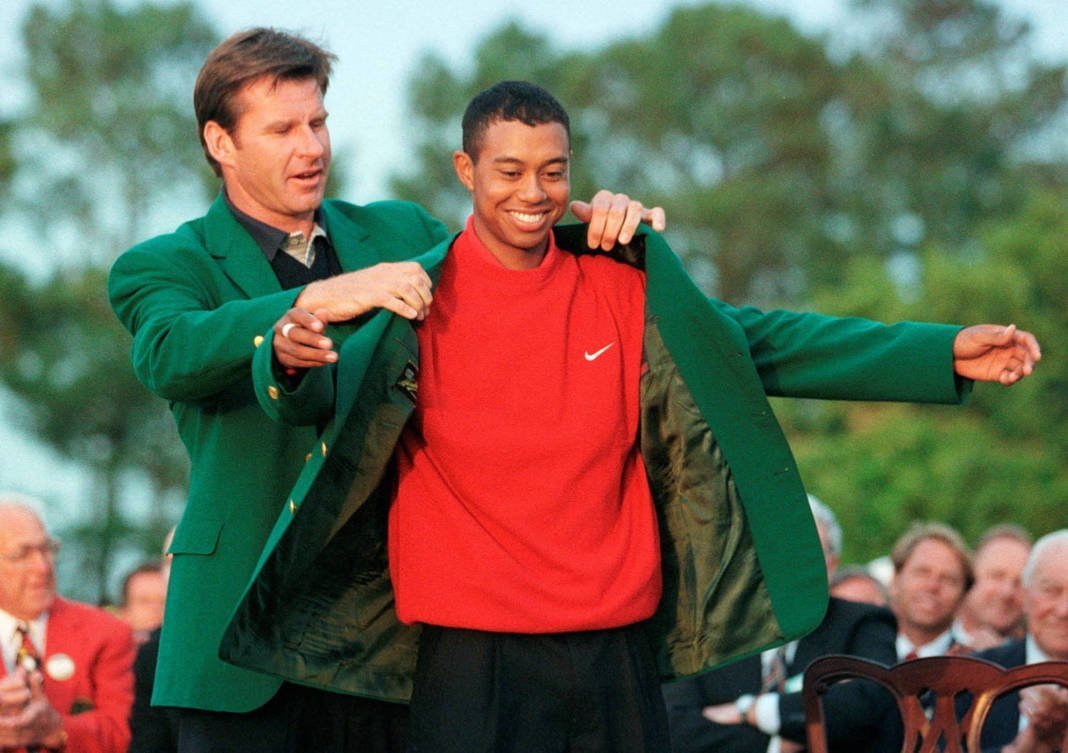 File Photo: Tiger Woods Of The U.s. Is Given The Victor's Green Jacket After Winning The Masters Golf Tournament In Augusta