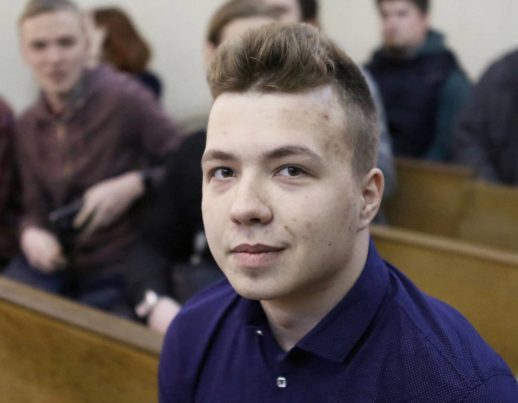 File Photo: Opposition Blogger And Activist Roman Protasevich Attends A Court Hearing In Minsk