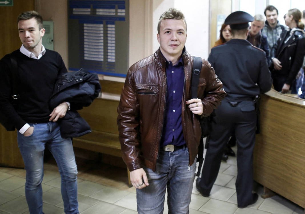 File Photo:opposition Blogger And Activist Roman Protasevich Arrives For A Court Hearing In Minsk