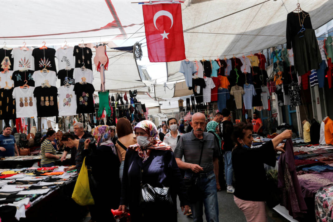 File Photo: People Shop At A Open Market In Istanbul
