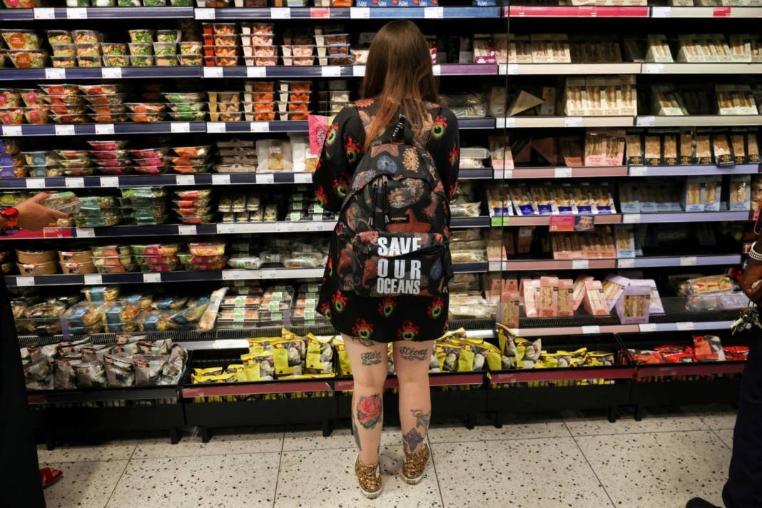 File Photo: A Person Looks At Food Goods In A Shop In London