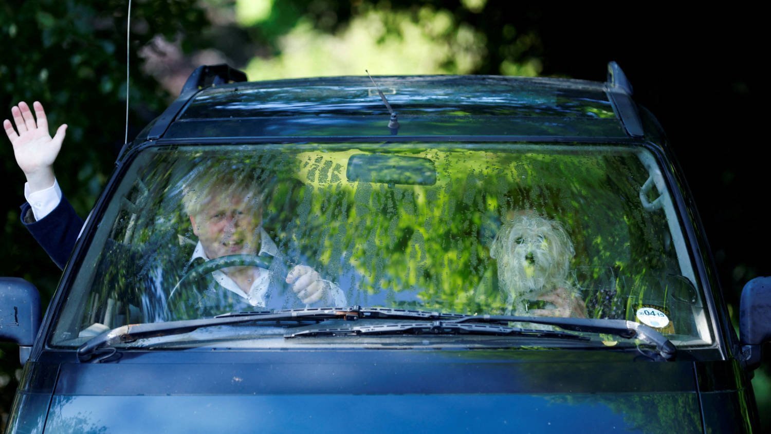 Former British Prime Minister Boris Johnson leaves his home, in Oxfordshire