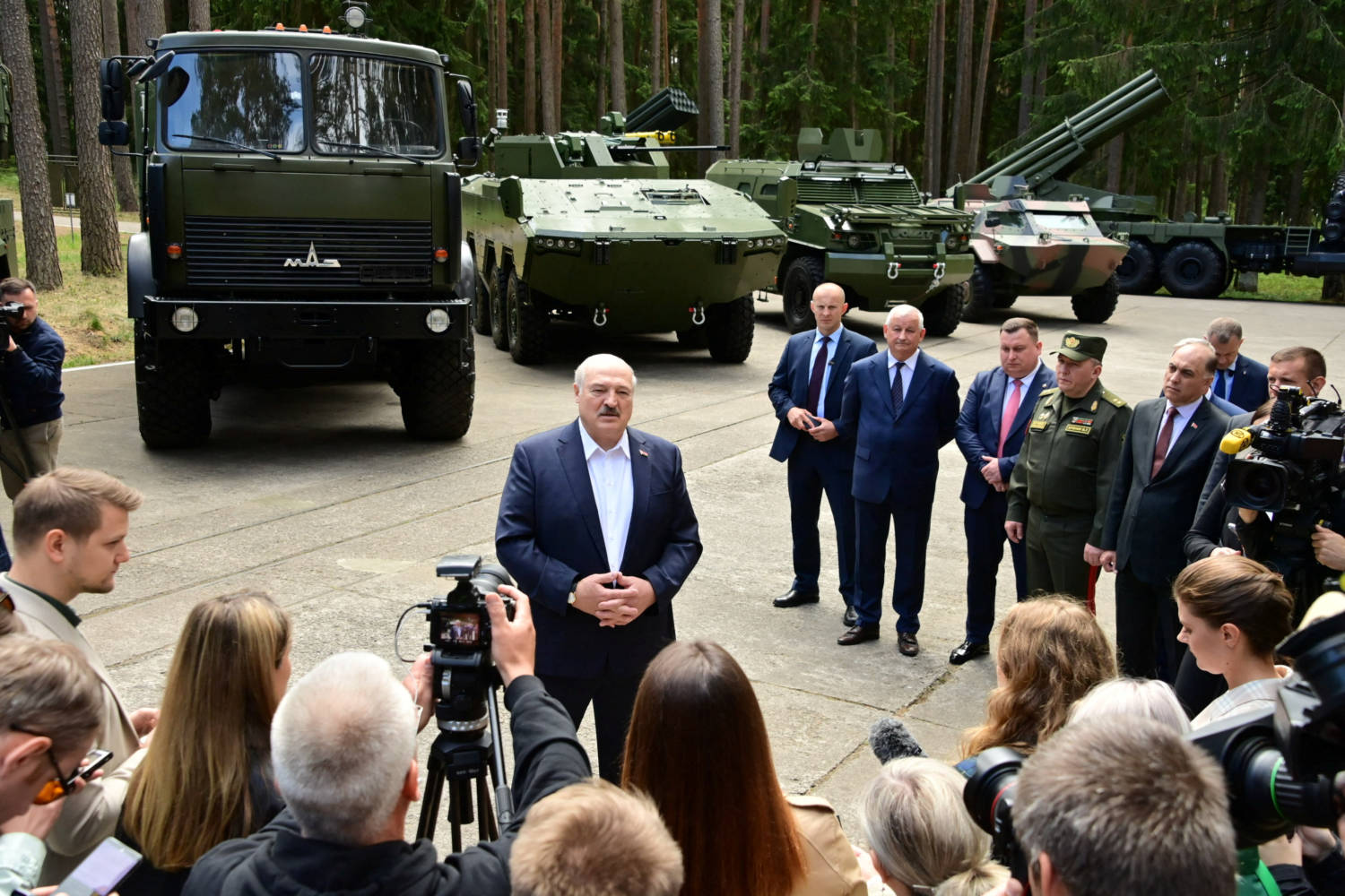 Belarusian President Alexander Lukashenko Visits A Military Industrial Complex Facility In The Minsk Region