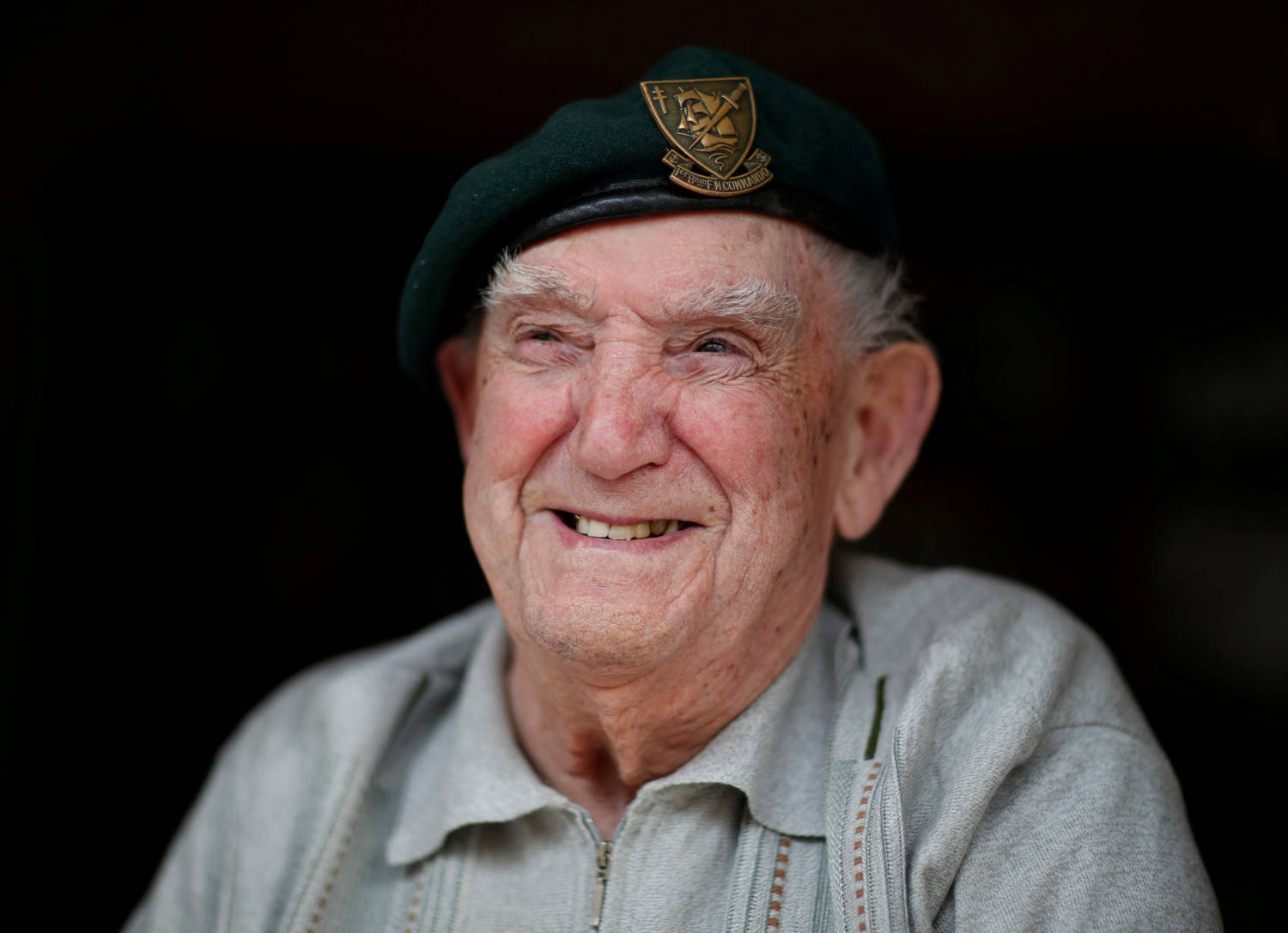 File Photo: Former Member Of French Captain Philippe Kieffer's Green Berets Commando Leon Gautier, 96 Years Old, Attends An Interview With Reuters In Ouistreham