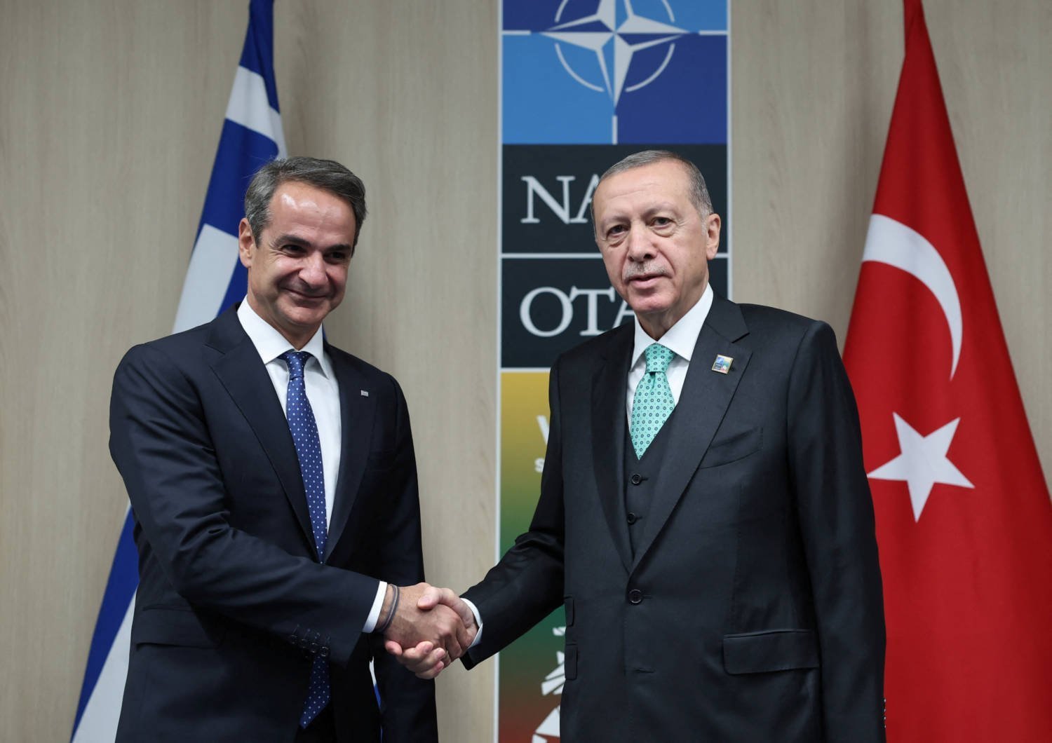 Turkish President Erdogan Meets With Greek Pm Mitsotakis During A Nato Leaders Summit In Vilnius
